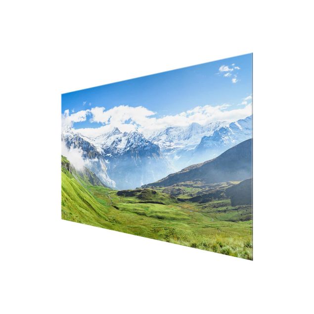 Glasbild - Schweizer Alpenpanorama - Querformat 3:2