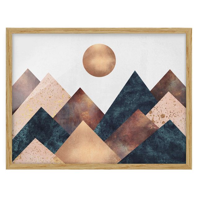 Elisabeth Fredriksson Bilder Geometrische Berge Bronze