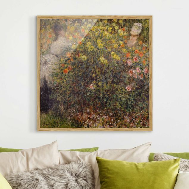 Gerahmte Kunstdrucke Claude Monet - Blumengarten