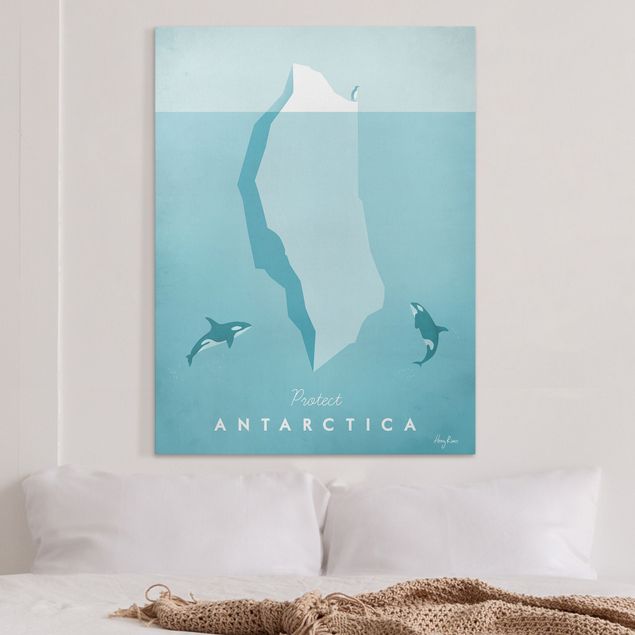 Leinwand Natur Reiseposter - Antarktis