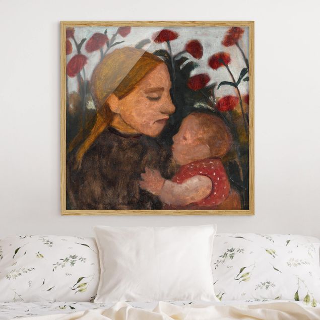 Kunstdrucke mit Rahmen Paula Modersohn-Becker - Junge Frau mit Kind