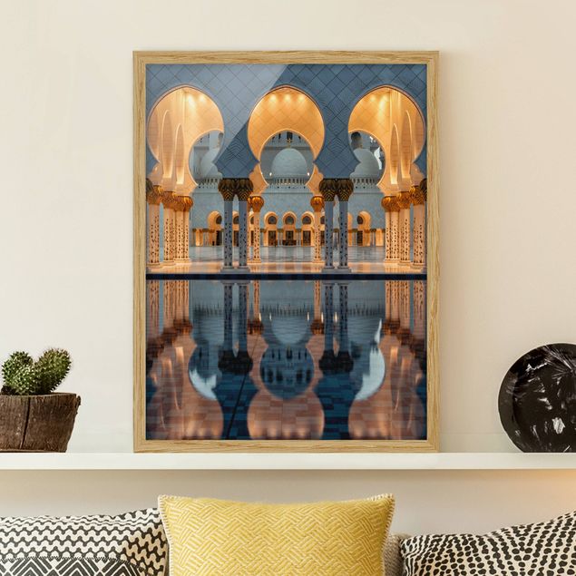 Moderne Bilder mit Rahmen Reflexionen in der Moschee