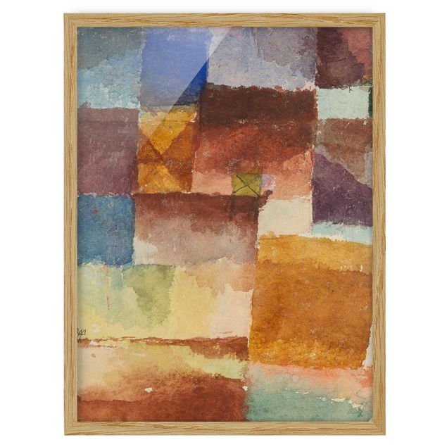 abstrakte Bilder mit Rahmen Paul Klee - Einöde
