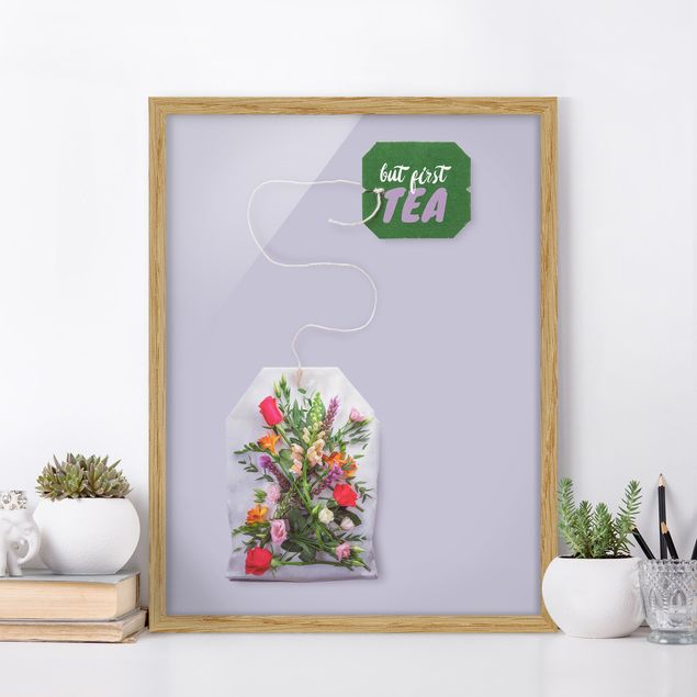 Moderne Bilder mit Rahmen Blumentee