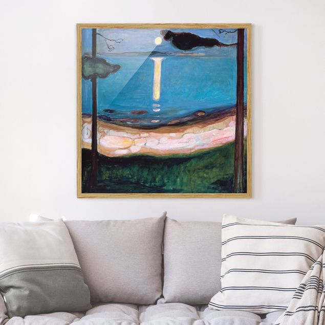 Impressionistische Gemälde Edvard Munch - Mondnacht