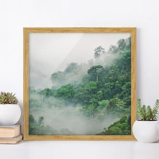 Moderne Bilder mit Rahmen Dschungel im Nebel