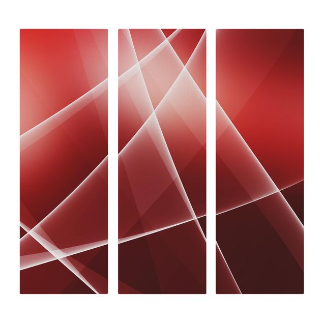Leinwandbild 3-teilig - Red Reflection - Panoramen hoch 1:3