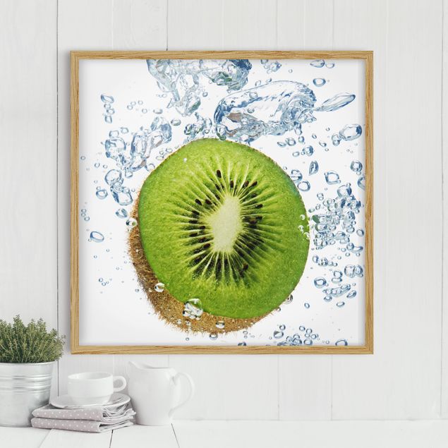 Moderne Bilder mit Rahmen Kiwi Bubbles