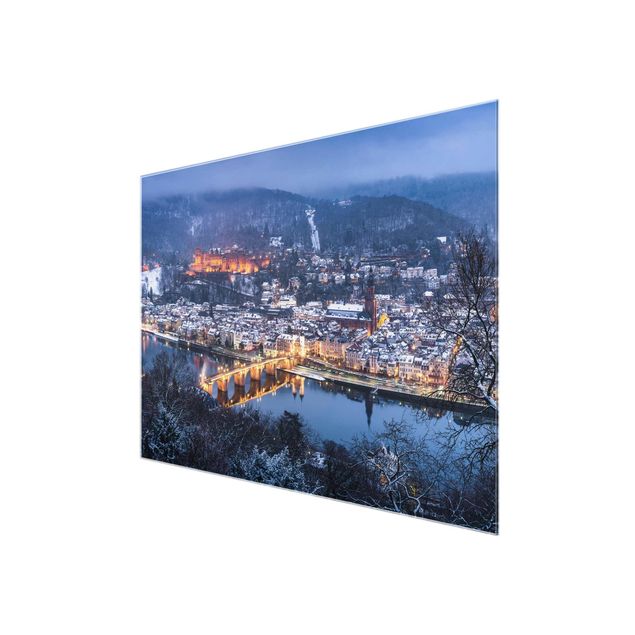 Glasbild - Winterliches Heidelberg - Querformat 4:3