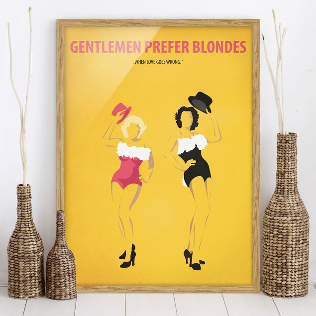 Moderne Bilder mit Rahmen Filmposter Gentlemen Prefer Blondes