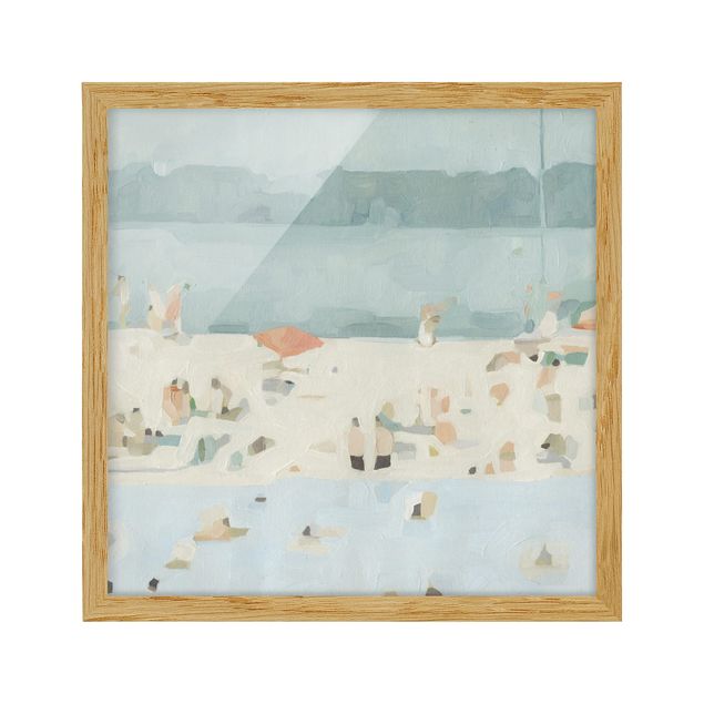 Wandbilder mit Rahmen Sandbank im Meer II