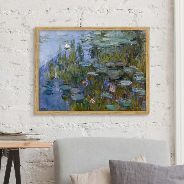 Moderne Bilder mit Rahmen Claude Monet - Seerosen (Nympheas)