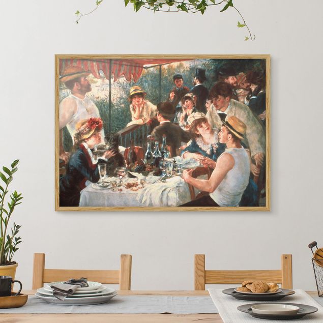 Kunstdrucke mit Rahmen Auguste Renoir - Das Frühstück der Ruderer