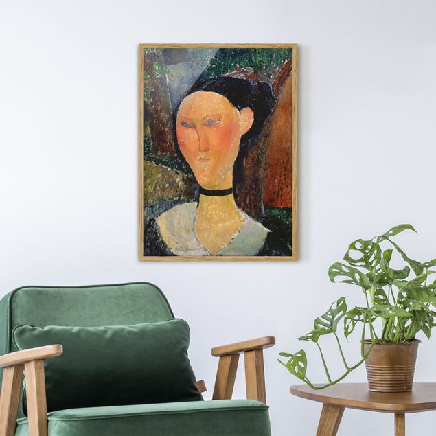 Moderne Bilder mit Rahmen Amedeo Modigliani - Junge Frau