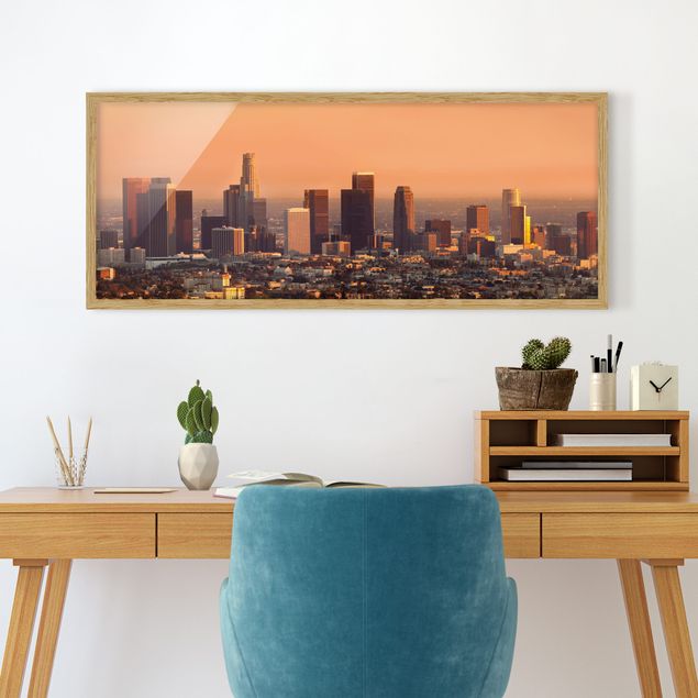 Skylines Bilder mit Rahmen Skyline of Los Angeles