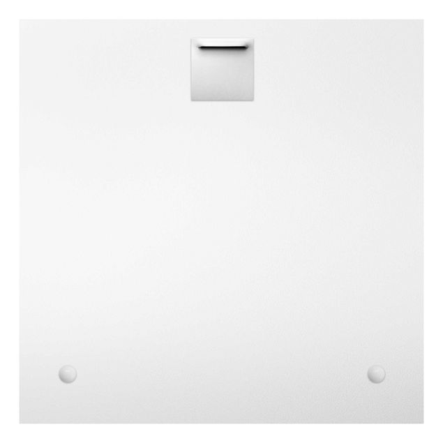 Glasbild - Weißer Terrazzo mit Goldsteinchen - Quadrat 1:1