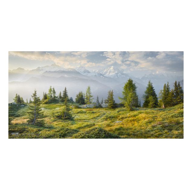 schöne Leinwandbilder Émosson Wallis Schweiz