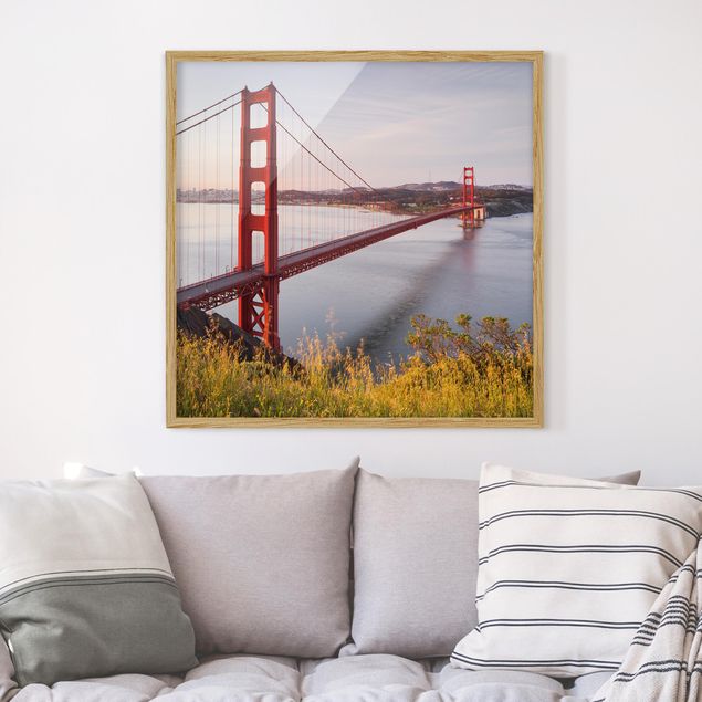 Natur Bilder mit Rahmen Golden Gate Bridge in San Francisco