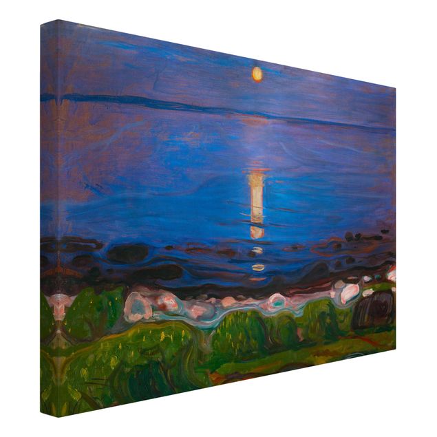 Leinwandbilder Strand Edvard Munch - Sommernacht am Meeresstrand