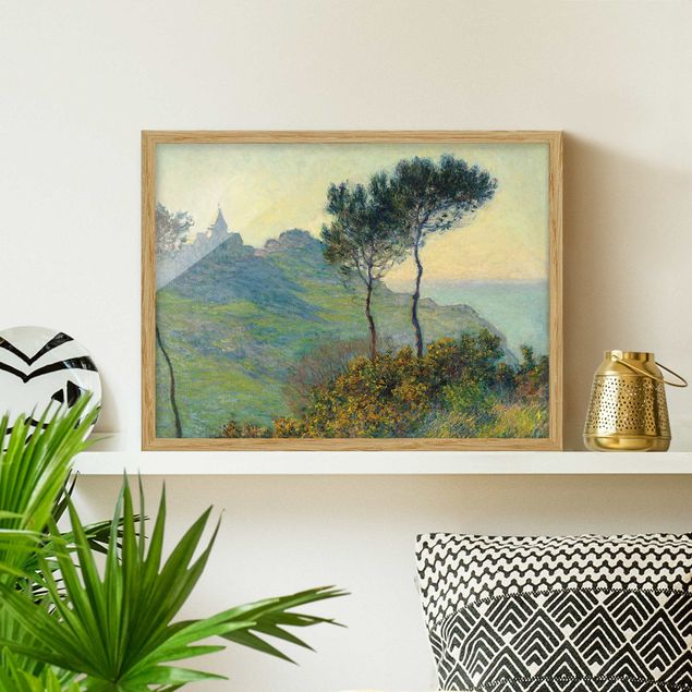 Kunstdrucke mit Rahmen Claude Monet - Varengeville Abendsonne