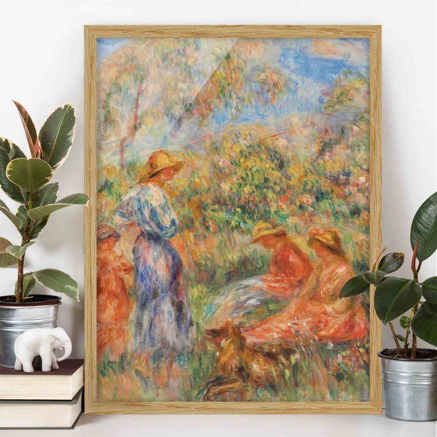 Impressionistische Gemälde Auguste Renoir - Landschaft mit Frauen und Kind