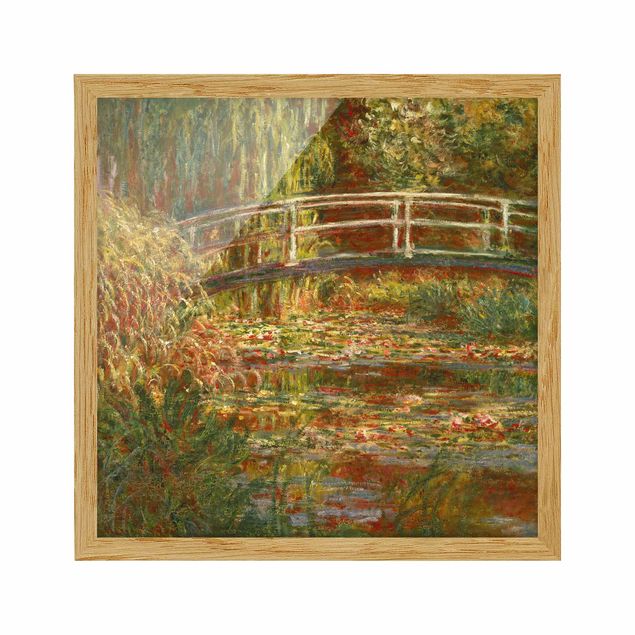 Claude Monet Bilder Claude Monet - Seerosenteich und japanische Brücke (Harmonie in rosa)