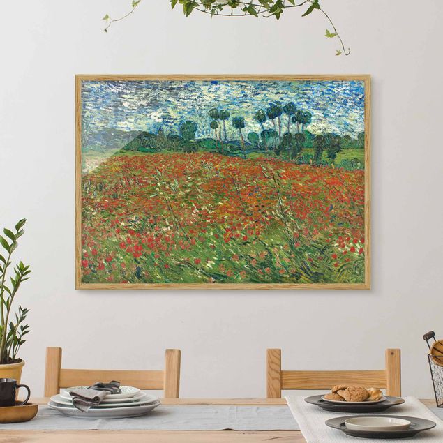 Impressionistische Bilder Vincent van Gogh - Mohnfeld