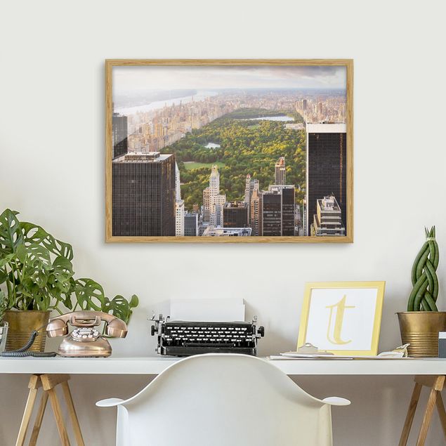 Skylines Bilder mit Rahmen Blick über den Central Park