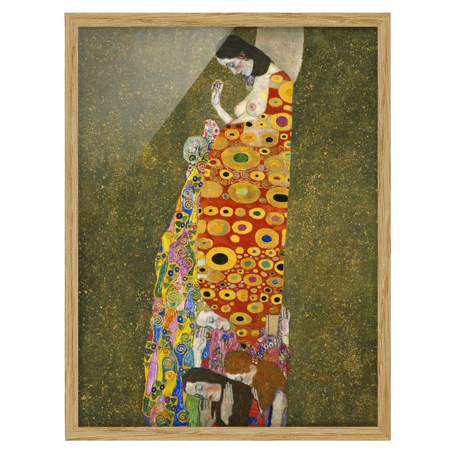 Moderne Bilder mit Rahmen Gustav Klimt - Die Hoffnung II