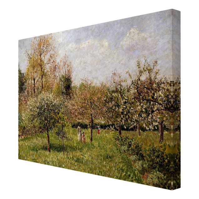 Leinwandbild - Camille Pissarro - Frühling in Eragny - Querformat 3:4