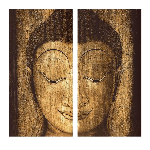 Leinwandbild 2-teilig - Smiling Buddha - Hoch 1:2