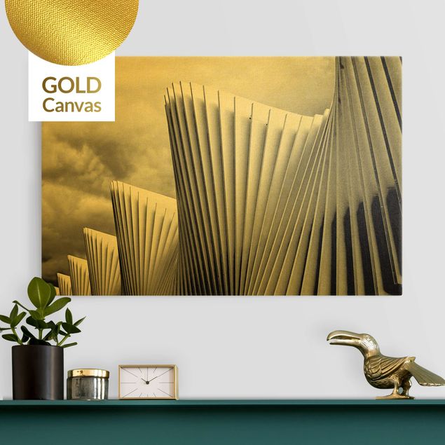 Leinwandbild Gold - Licht und Schatten Architektur - Querformat 3:2