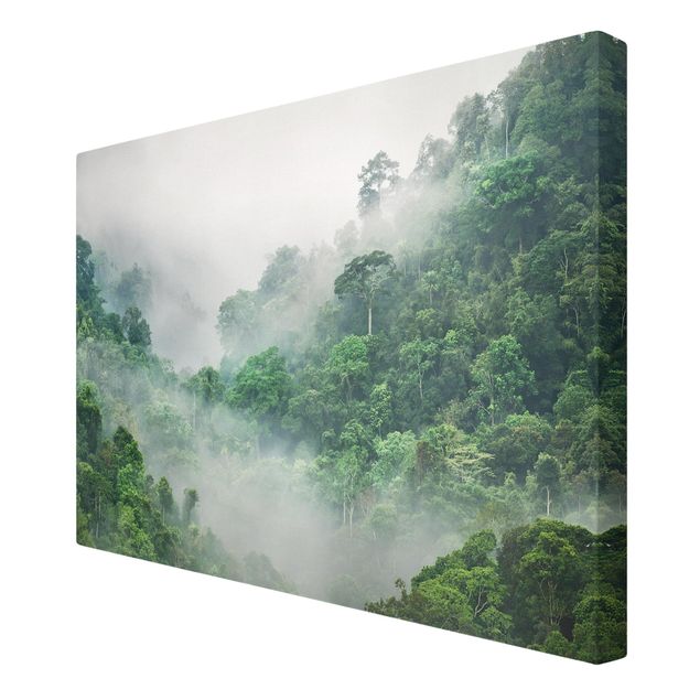 Leinwandbild - Dschungel im Nebel - Querformat 2:3