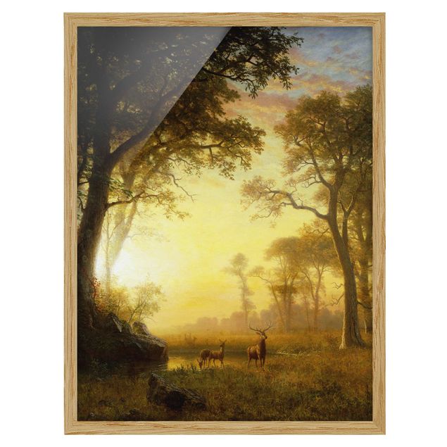 schöne Bilder Albert Bierstadt - Sonnenbeschienene Lichtung