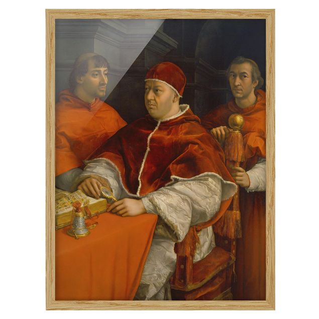 Bilder gerahmt Blumen Raffael - Bildnis von Papst Leo X
