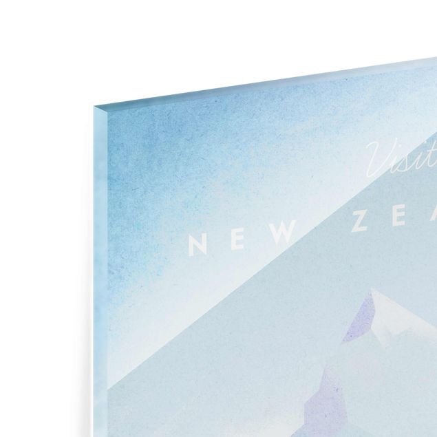Glasbild - Reiseposter - Neuseeland - Hochformat 3:2