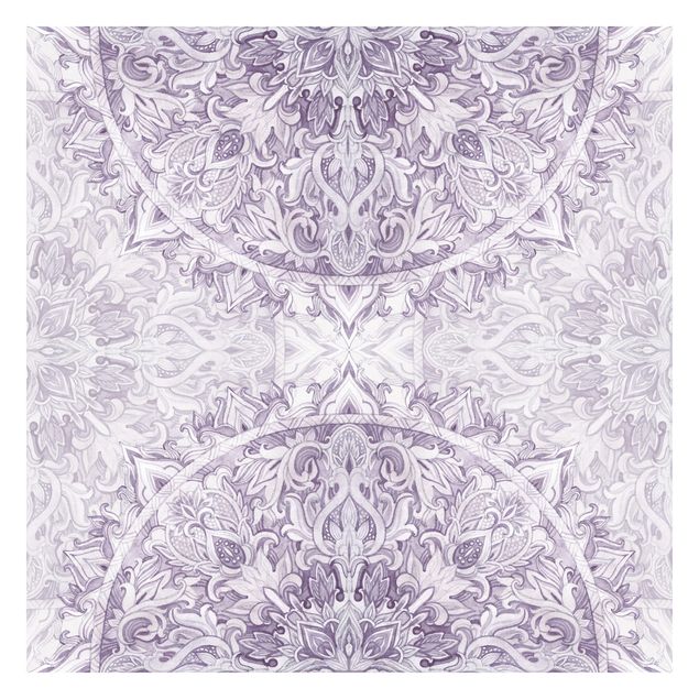 Design Tapeten Mandala Aquarell Ornament violett