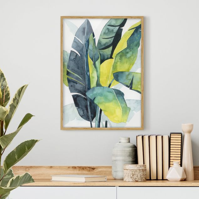 Blumen Bilder mit Rahmen Tropisches Blattwerk - Banane