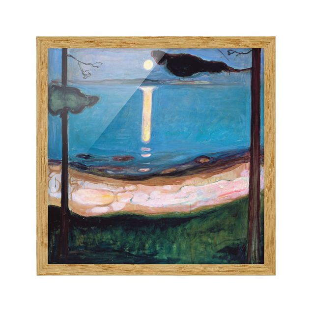 Moderne Bilder mit Rahmen Edvard Munch - Mondnacht