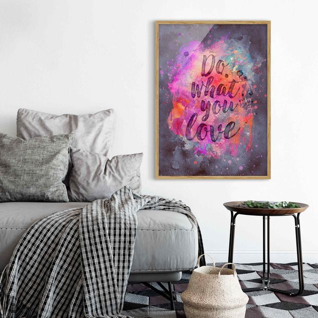Sprüche Bilder mit Rahmen Farbexplosion Do what you love