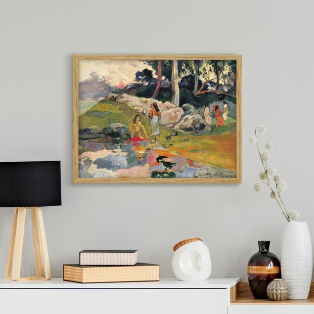 Kunstdrucke mit Rahmen Paul Gauguin - Flussufer