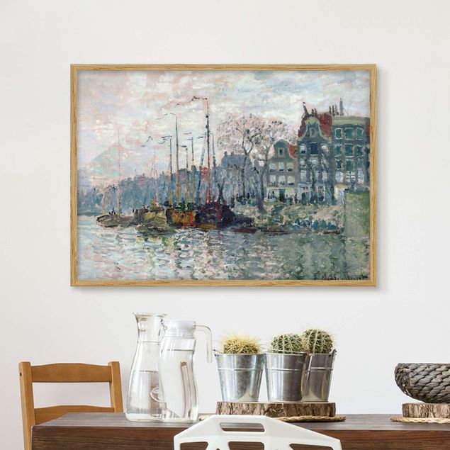 Kunstdrucke mit Rahmen Claude Monet - Kromme Waal Amsterdam