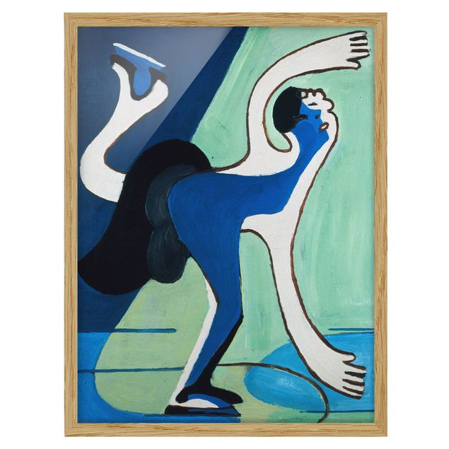 abstrakte Bilder mit Rahmen Ernst Ludwig Kirchner - Eisläuferin