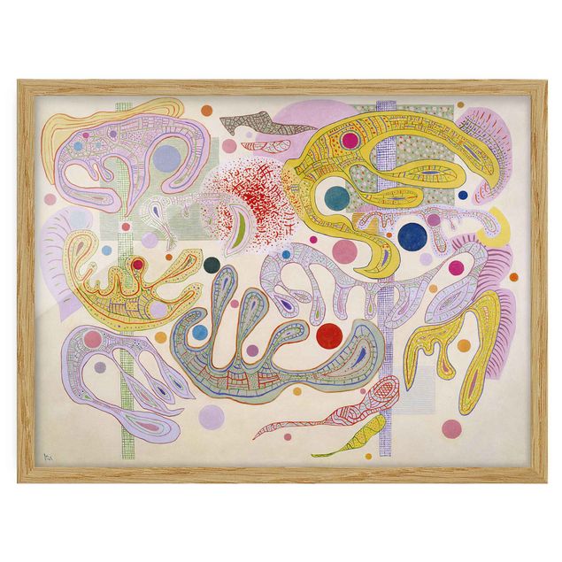 abstrakte Bilder mit Rahmen Wassily Kandinsky - Launische Formen