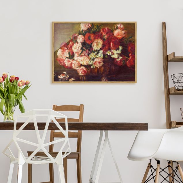 Moderne Bilder mit Rahmen Auguste Renoir - Stillleben mit Pfingstrosen