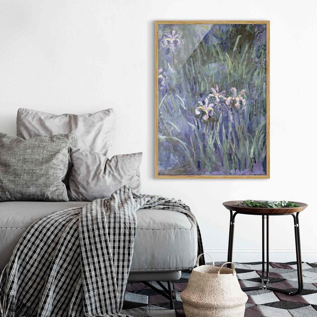 Blumen Bilder mit Rahmen Claude Monet - Schwertlilien