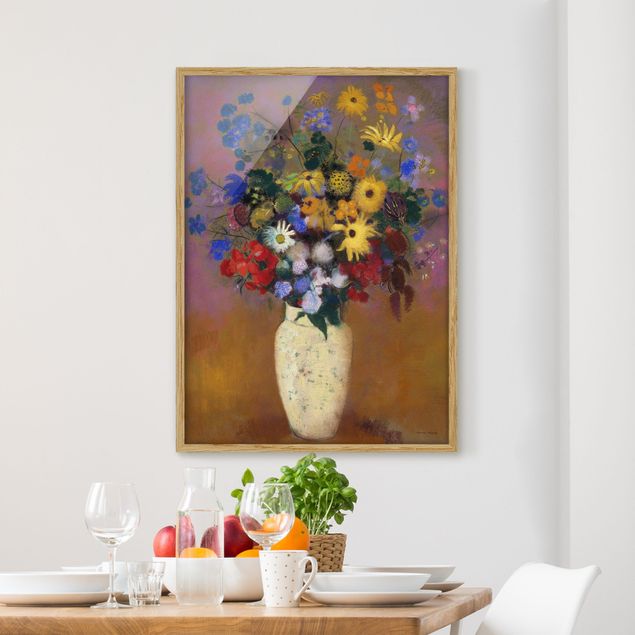 Moderne Bilder mit Rahmen Odilon Redon - Blumen in einer Vase