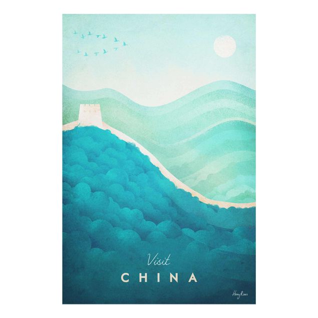 Bilder auf Glas Reiseposter - China