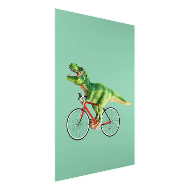 Jonas Loose Bilder Dinosaurier mit Fahrrad