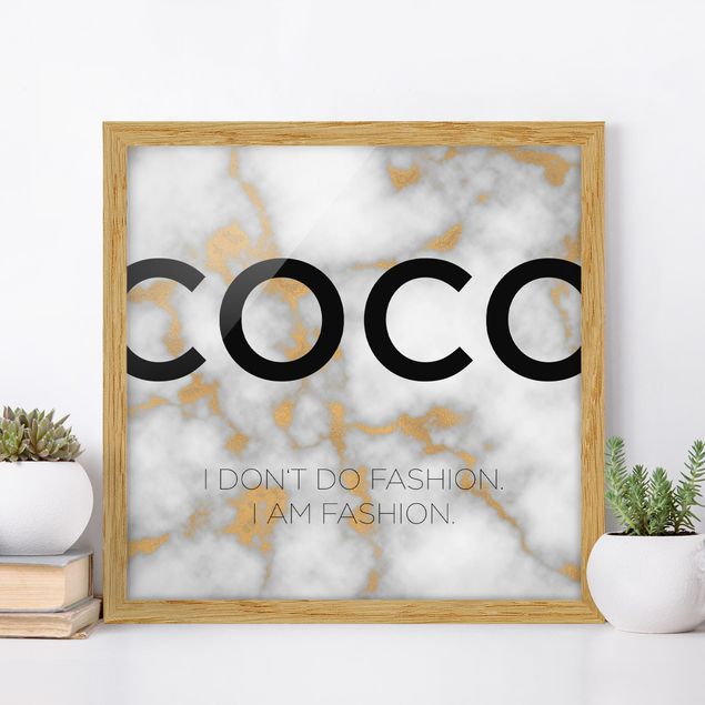 Sprüche Bilder mit Rahmen Coco - I don't do fashion